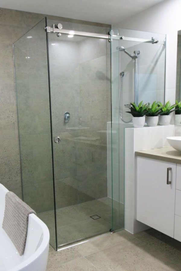 frameless glass shower installation design DnD glass glazing located in tweed heads