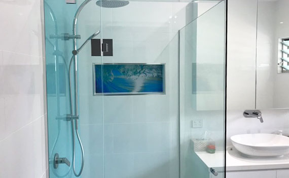 What We Do - Framless Glass Shower Screens Custom Design Display by DnD Glass Glazing Tweed Heads South